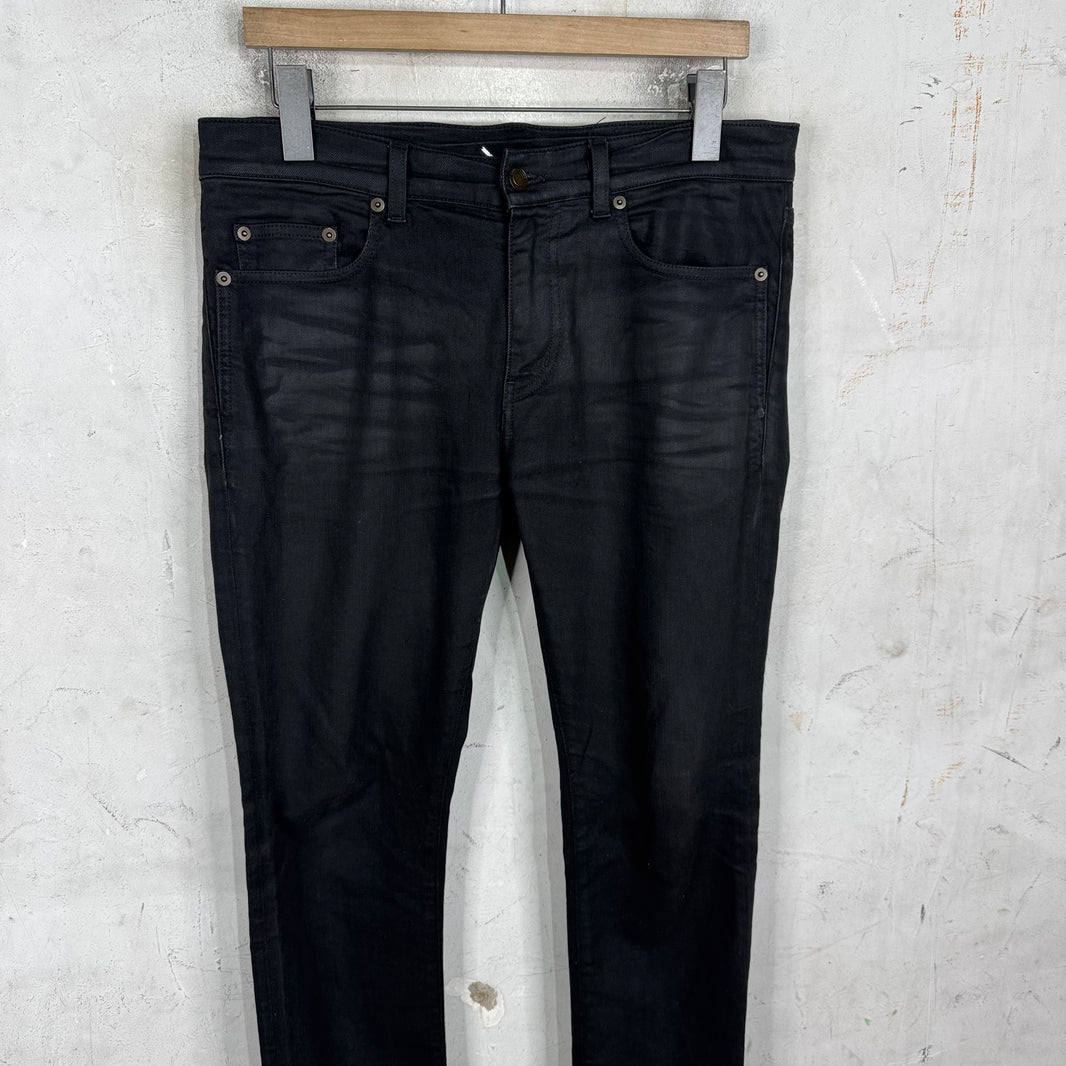 Saint Laurent Black Waxed D03 Jeans