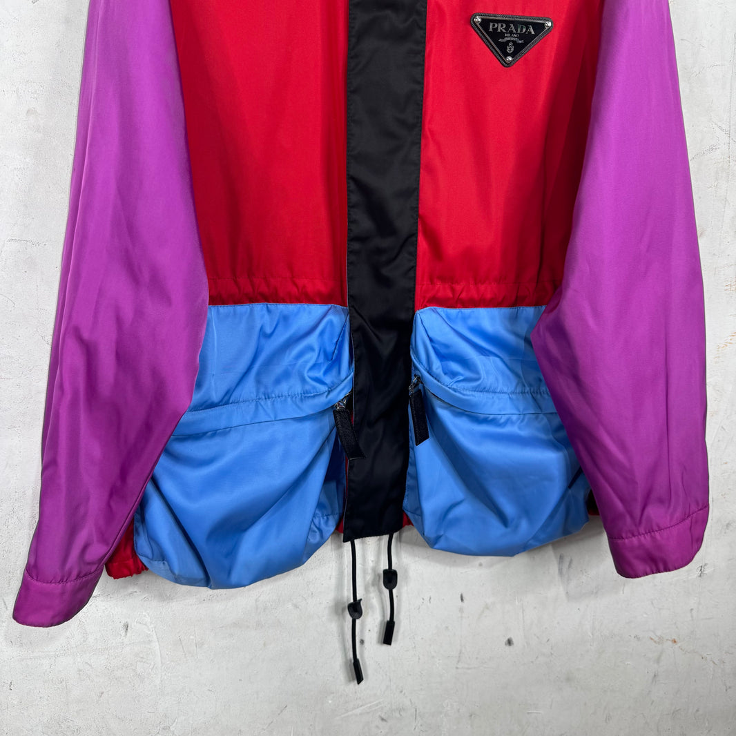 Prada Colorblocked Renylon Cargo Jacket