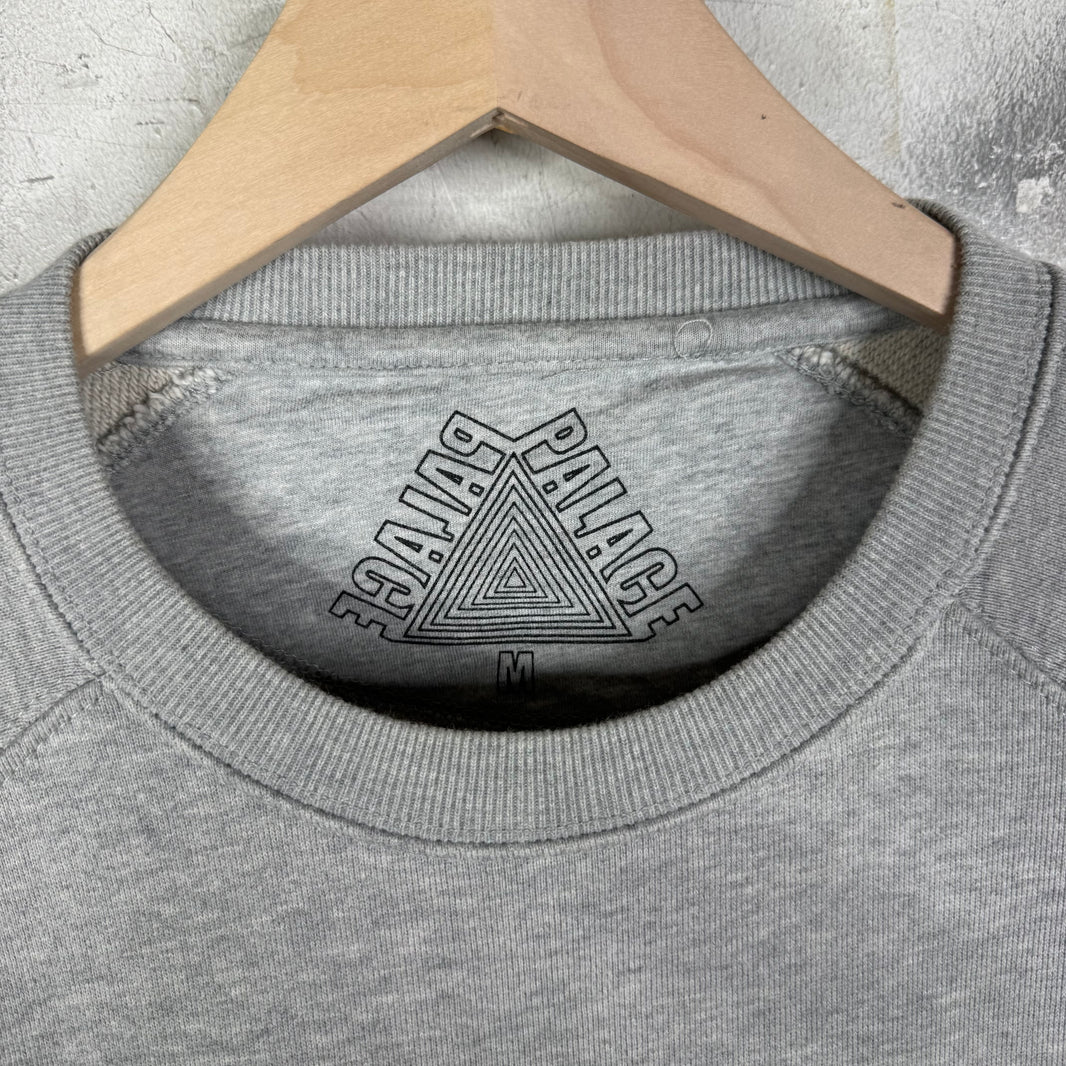 Palace Tri-Ferg Grey Crewneck Sweater