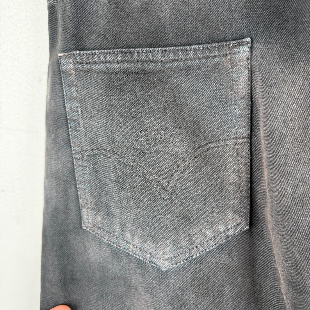 424 Washed Black Loose Denim Jeans