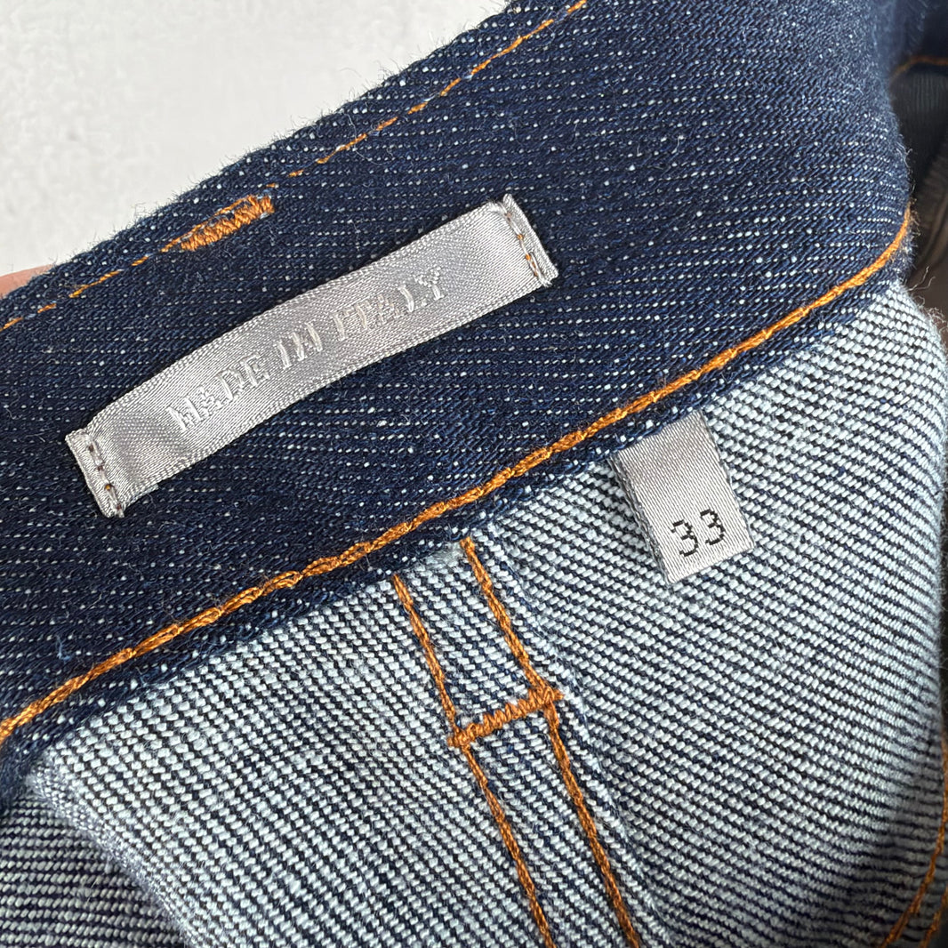 Dior Oblique Cuffed Indigo Jeans