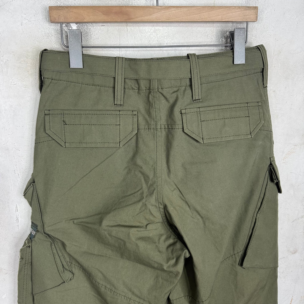 Sacai Wide Belted Olive Cargo Pants