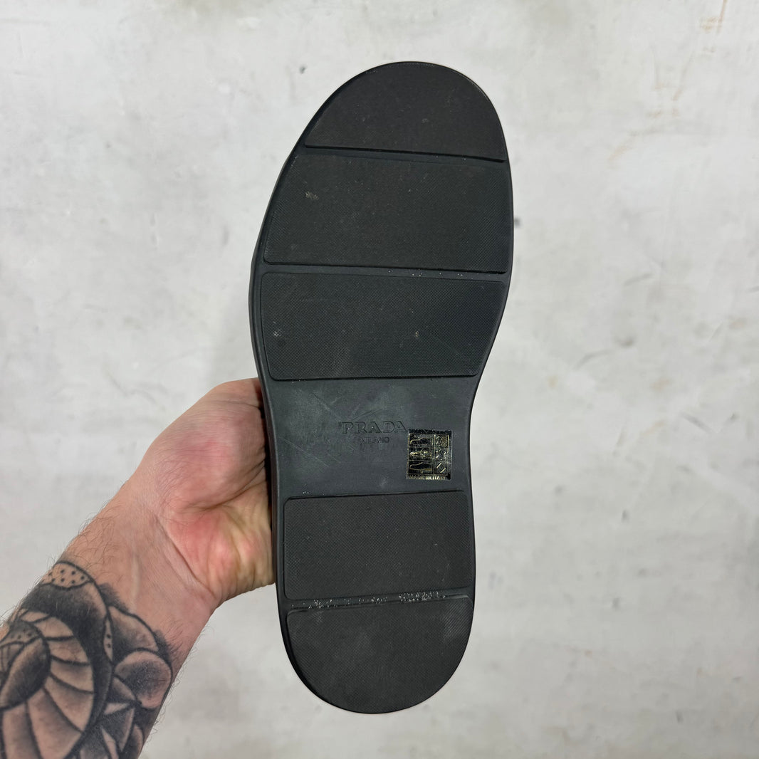 Prada Logo Strapped Sandals