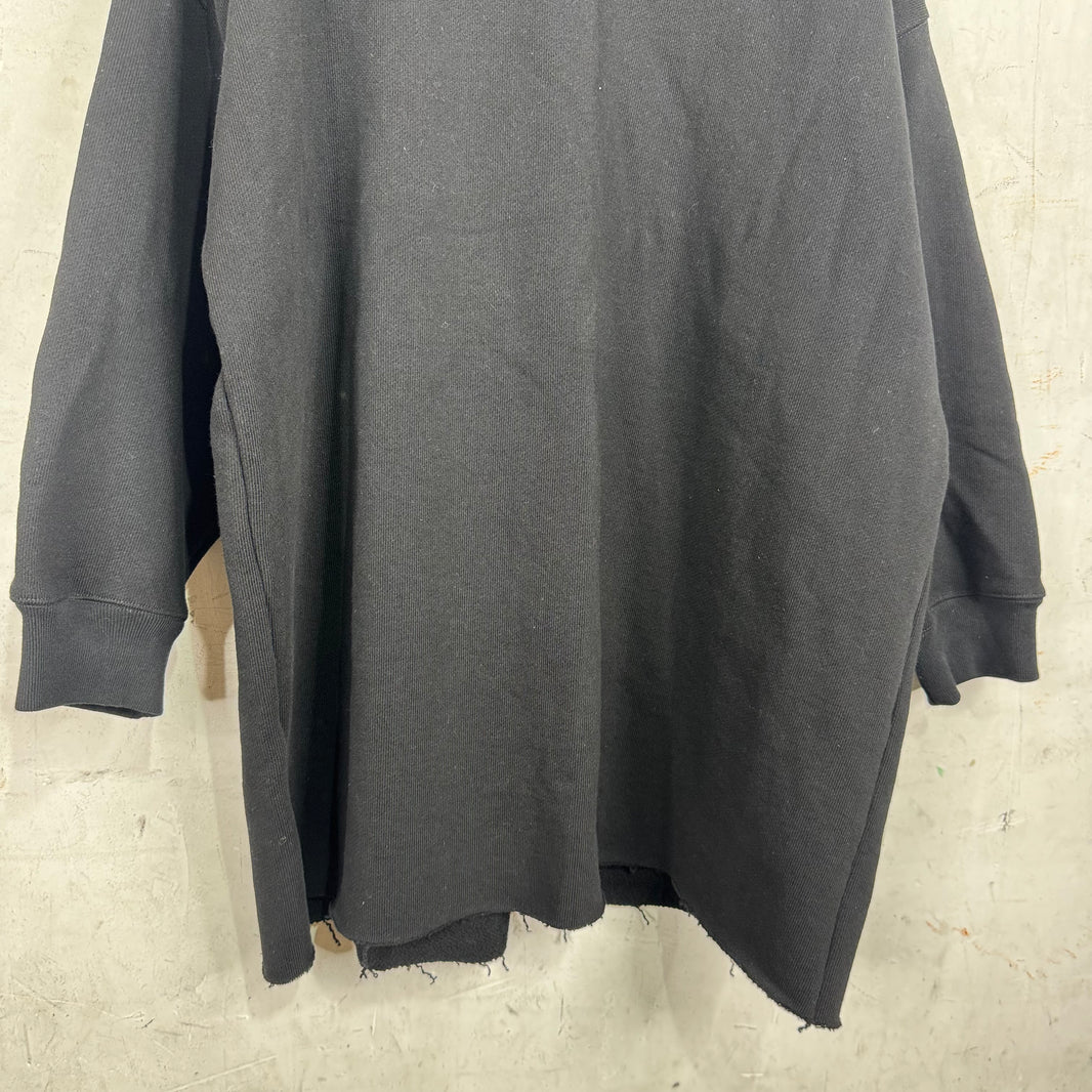 Rick Owens Black Long Heavy Crewneck