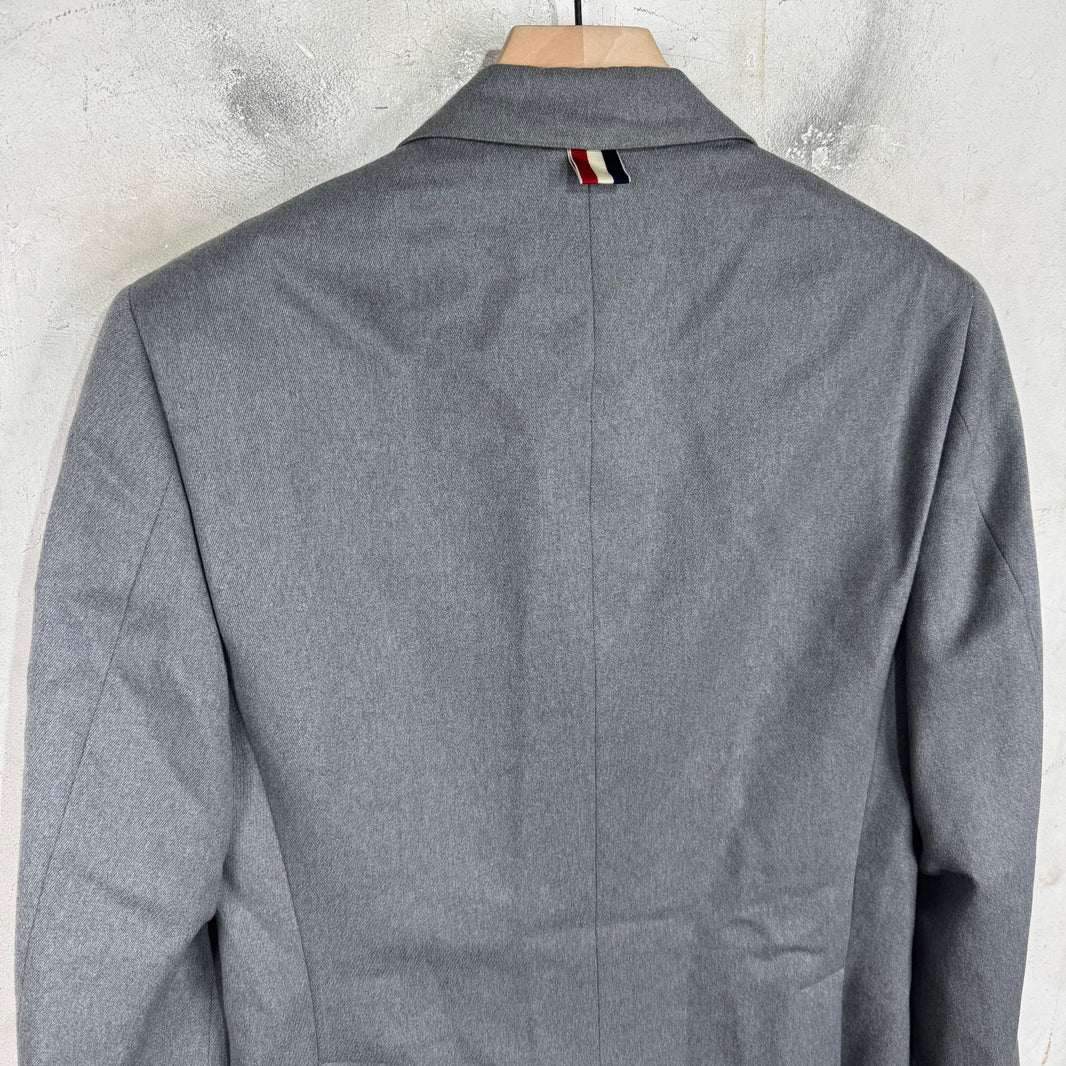 Thom Browne Medium Grey Striped Linear Blazer