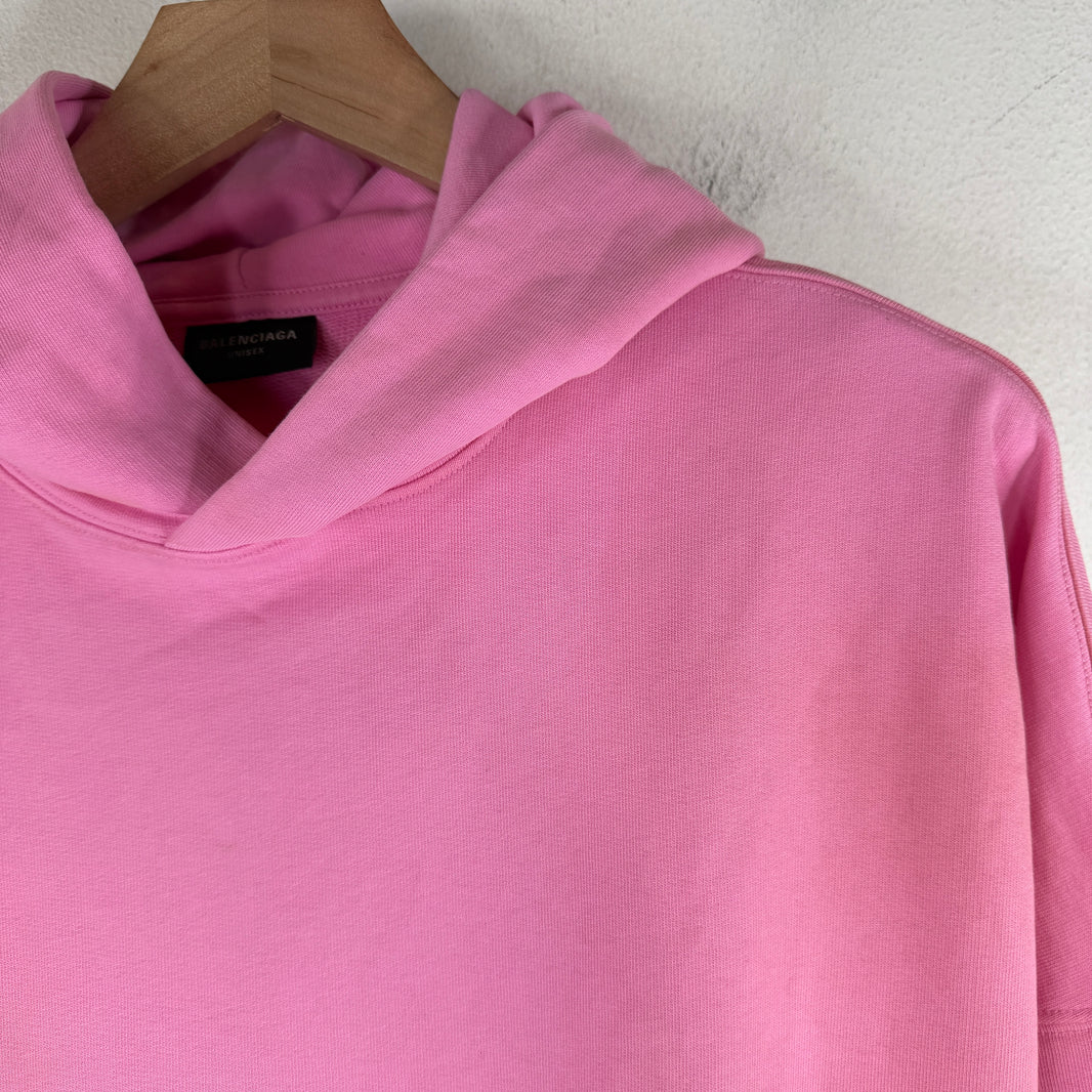 Balenciaga Pink Back Tab Hoodie