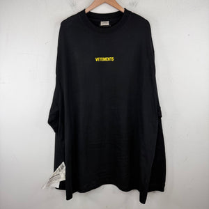 Vetements Yellow Printed Washtag L/S T-Shirt