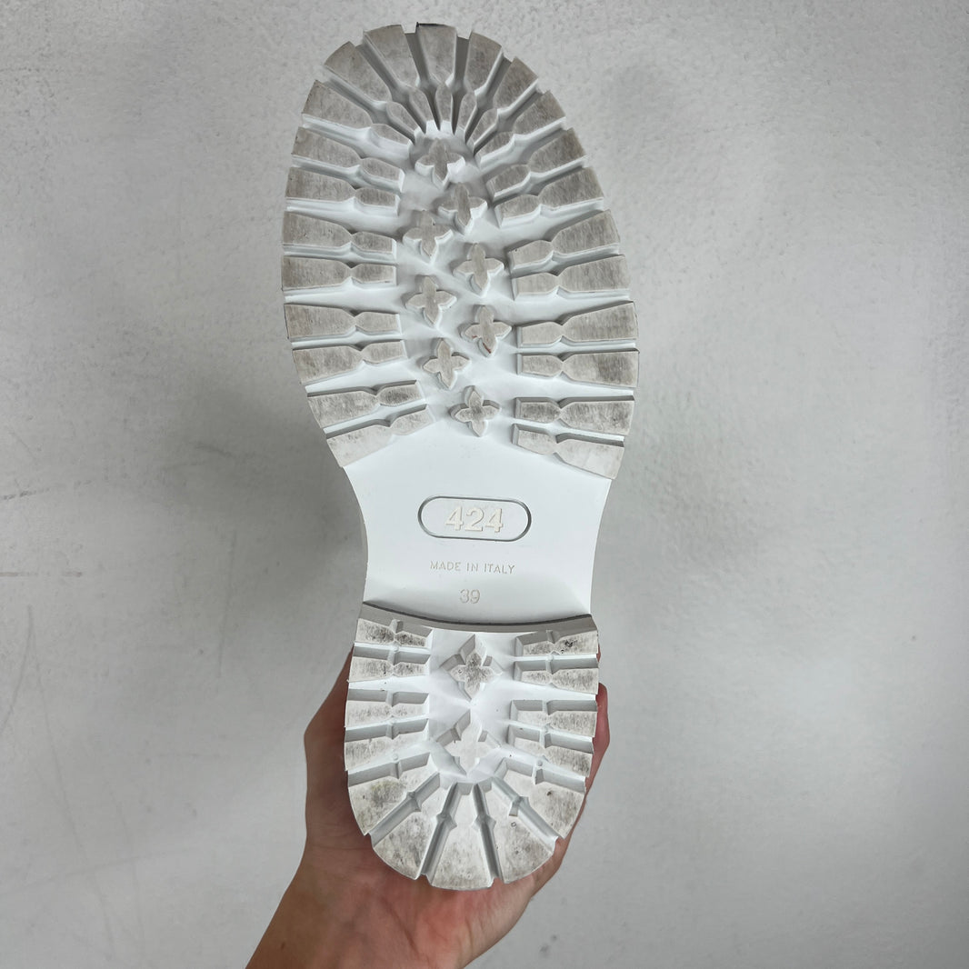 424 White Marathon Boots