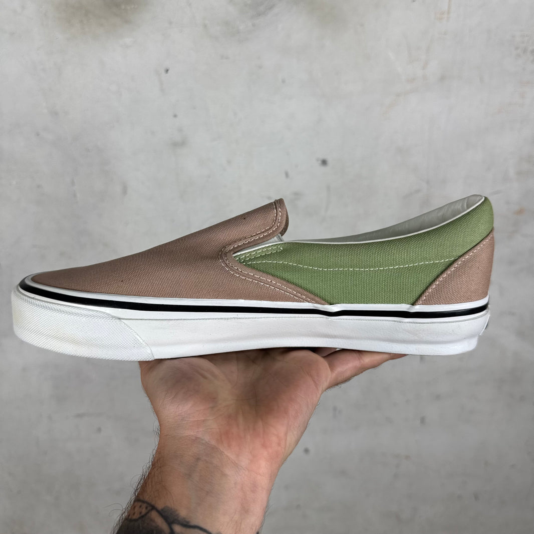 Vans X Engineered Garments Green/Brown Sample Classic Slip On