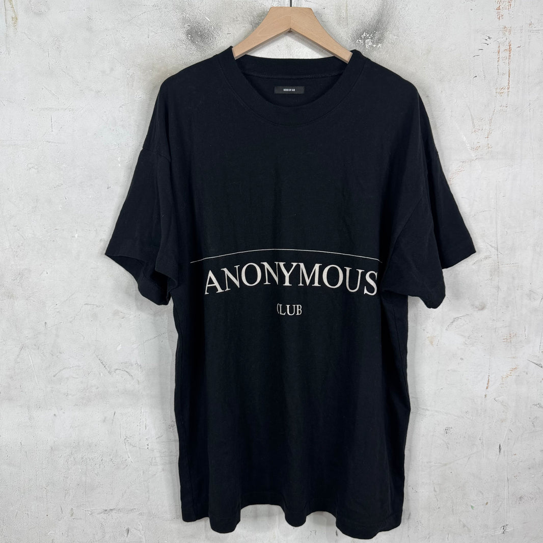 Hood By Air Black Anonymous Club Logo T-Shirt