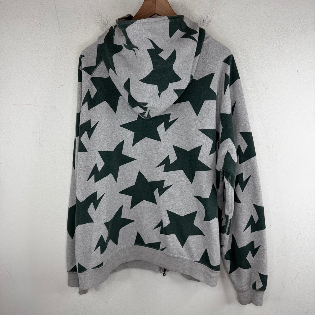 Bape Gray/Green STA Full Zip Hoodie
