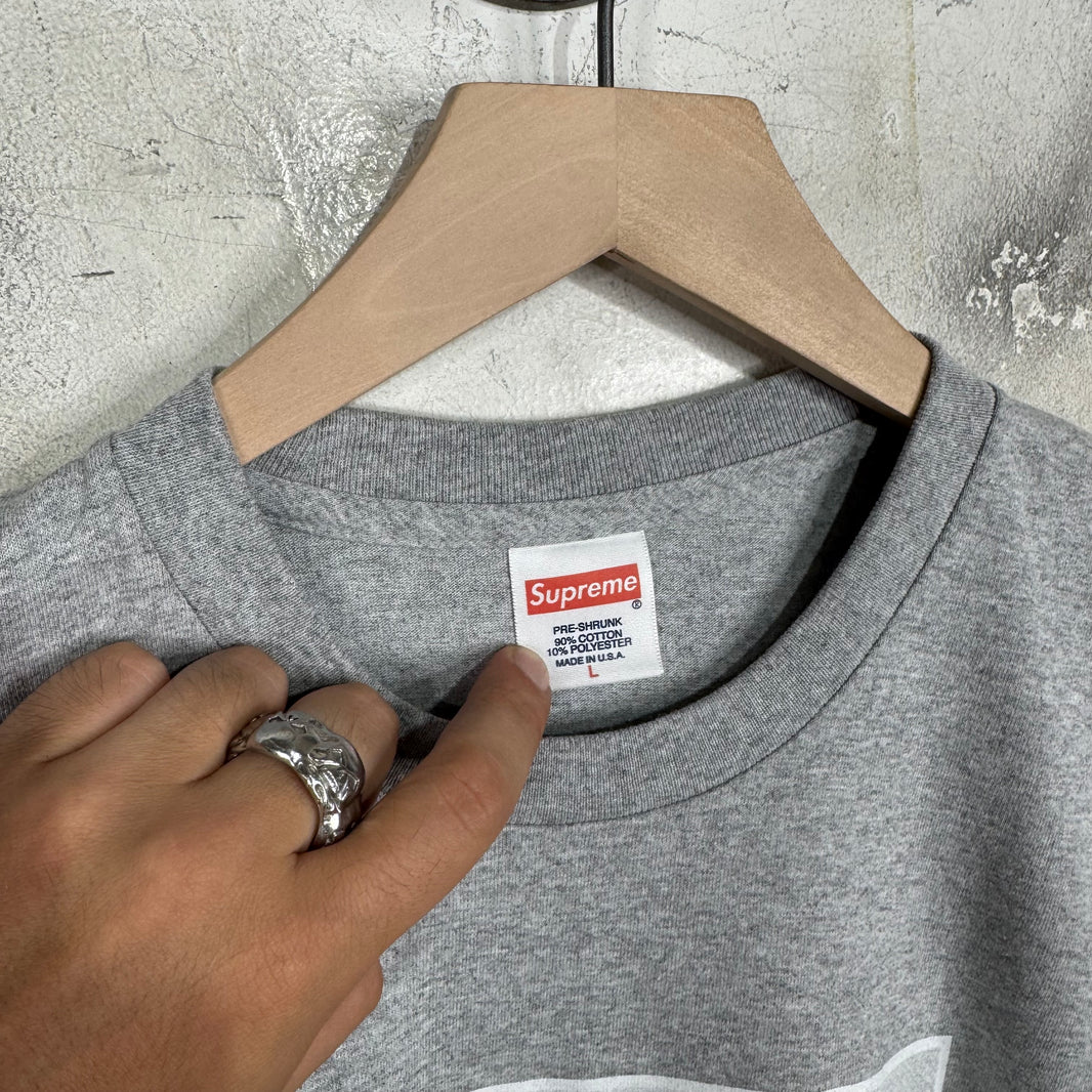 Supreme Grey Double Sided Red Morrisey Test Print Sample T-Shirt