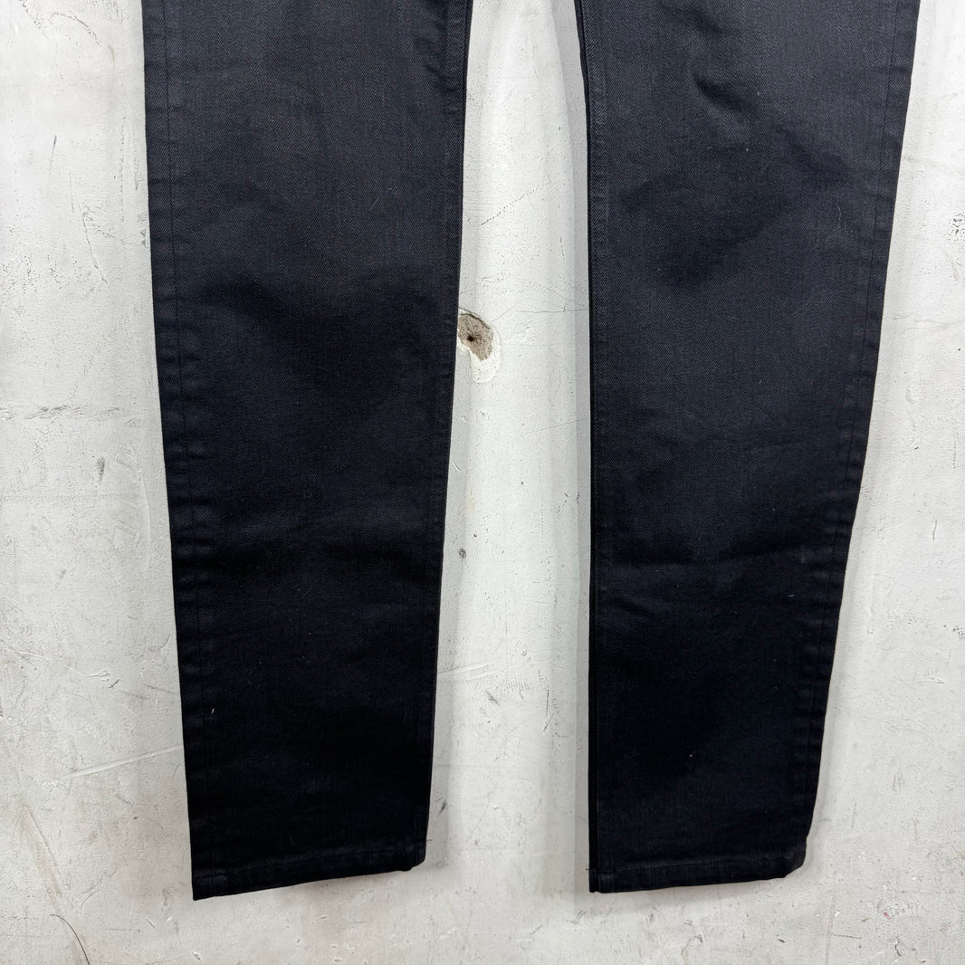 Louis Vuitton Slim Straight Black Tonal Jeans