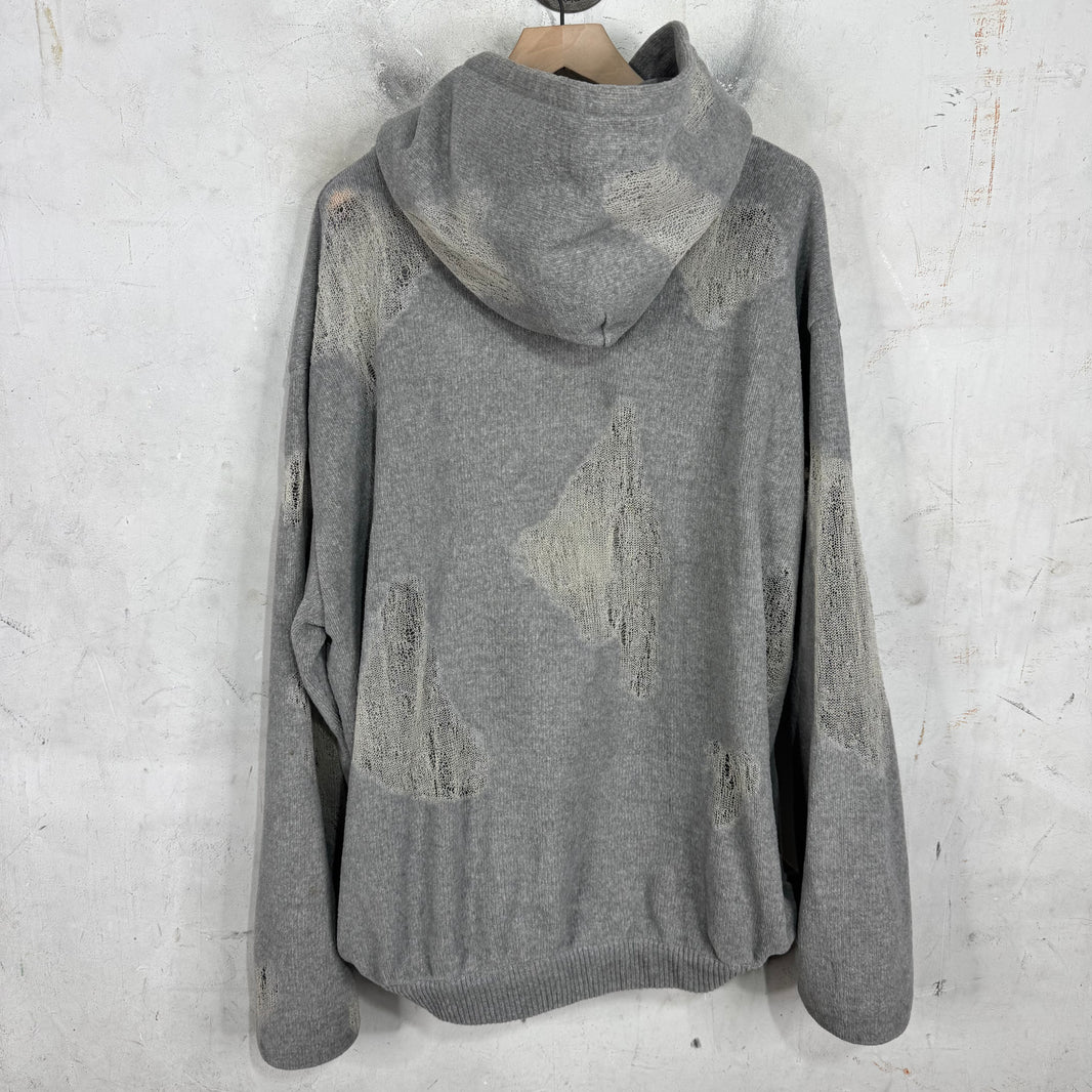 Doublet Ripped Off Knit Hoodie