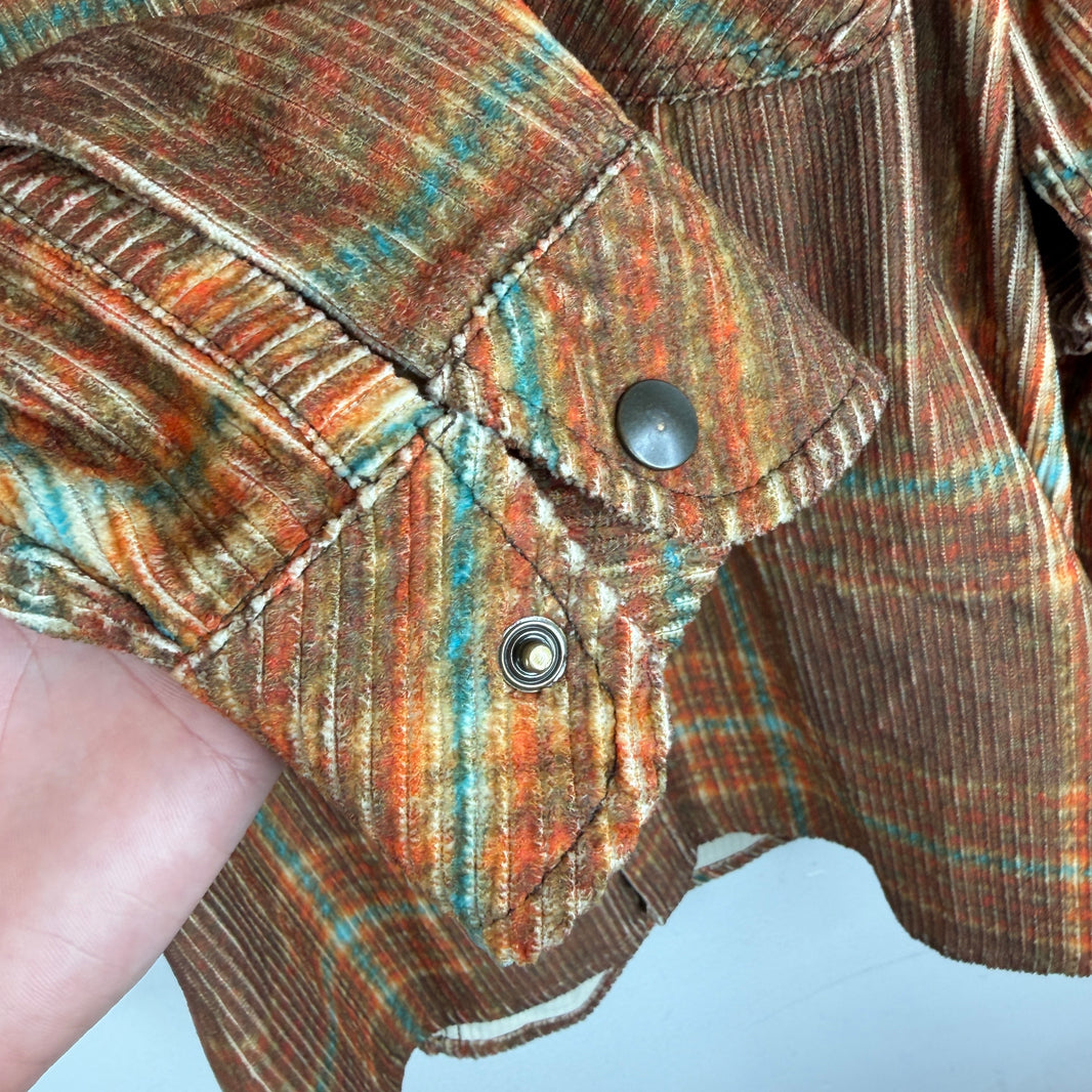 ERL Corduroy Printed Snap Button Overshirt