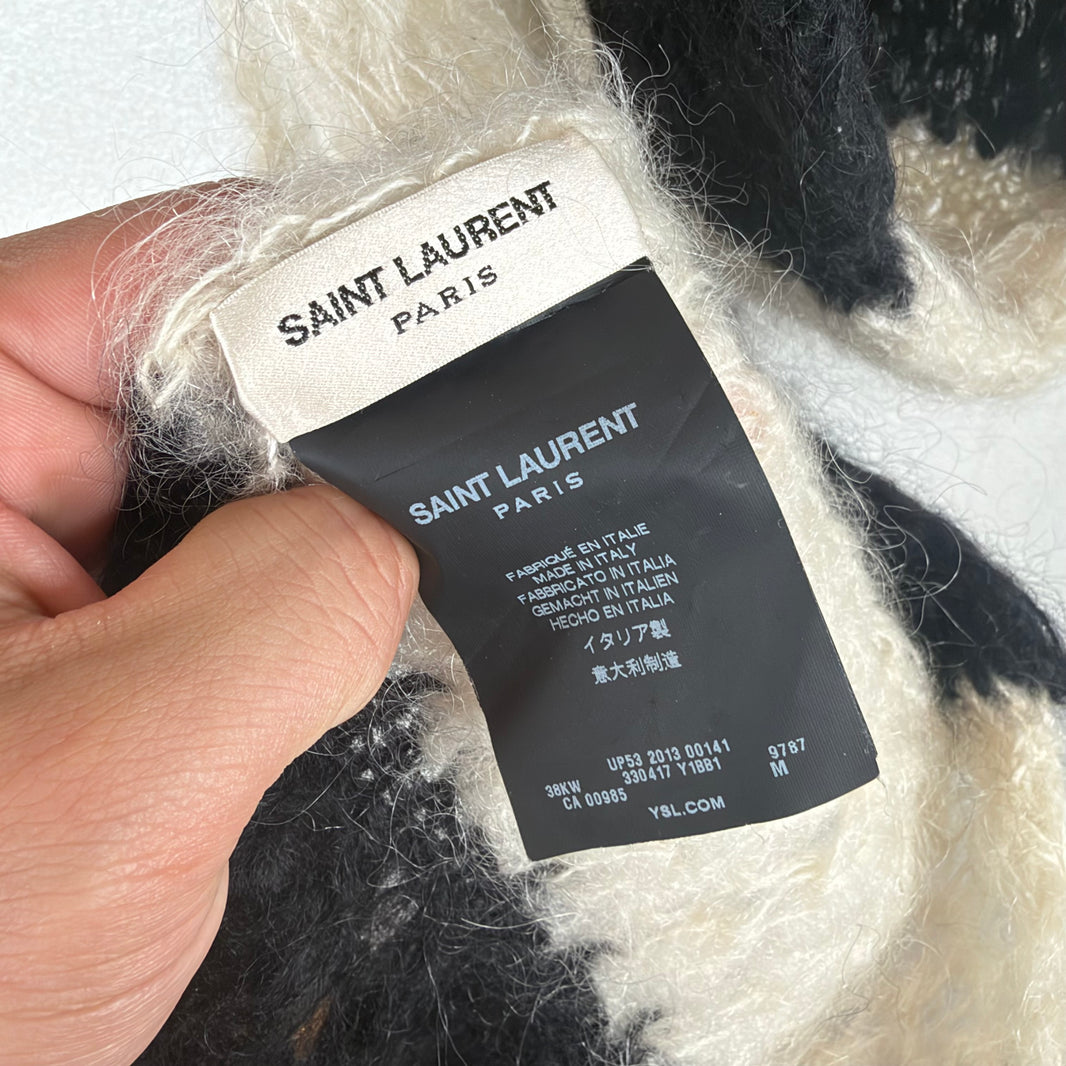 Saint Laurent Knit Striped Scarf