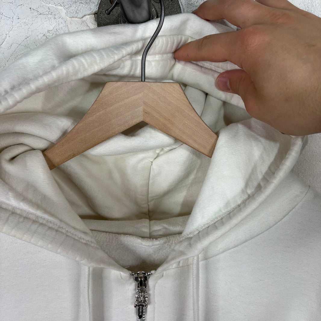 Chrome Hearts TBar White Zip Hoodie