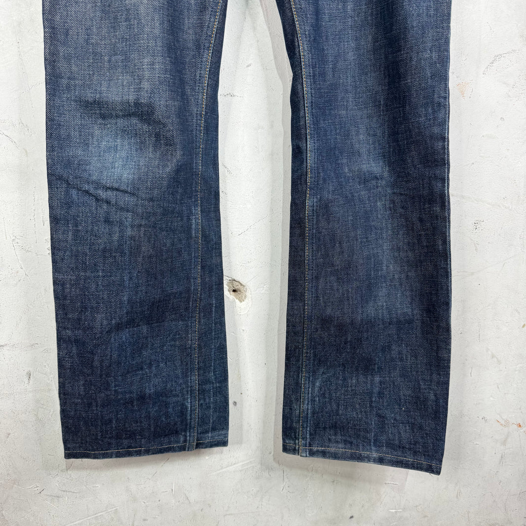Helmut Lang Raw Hemmed Slim Straight Jeans