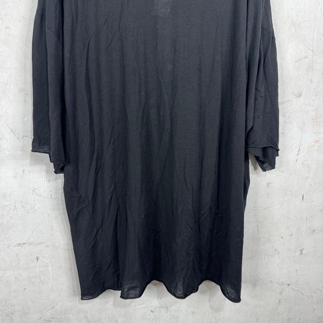 Rick Owens Temple Black V Tarp T-Shirt