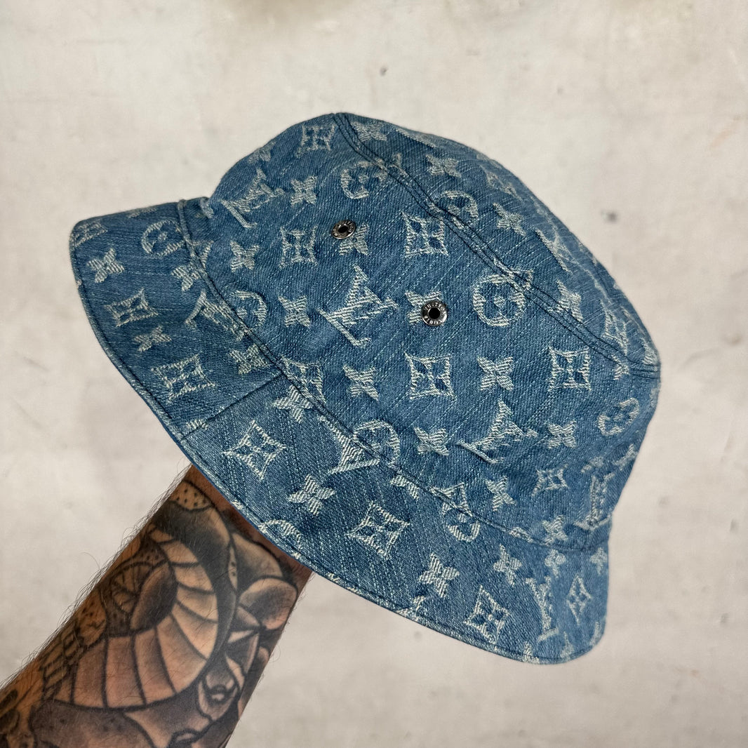 Louis Vuitton Reversible Denim Monogram Bucket Hat