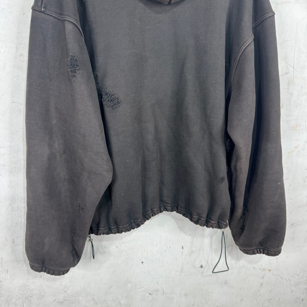 Thug Club Distressed Faded Logo Hoodie