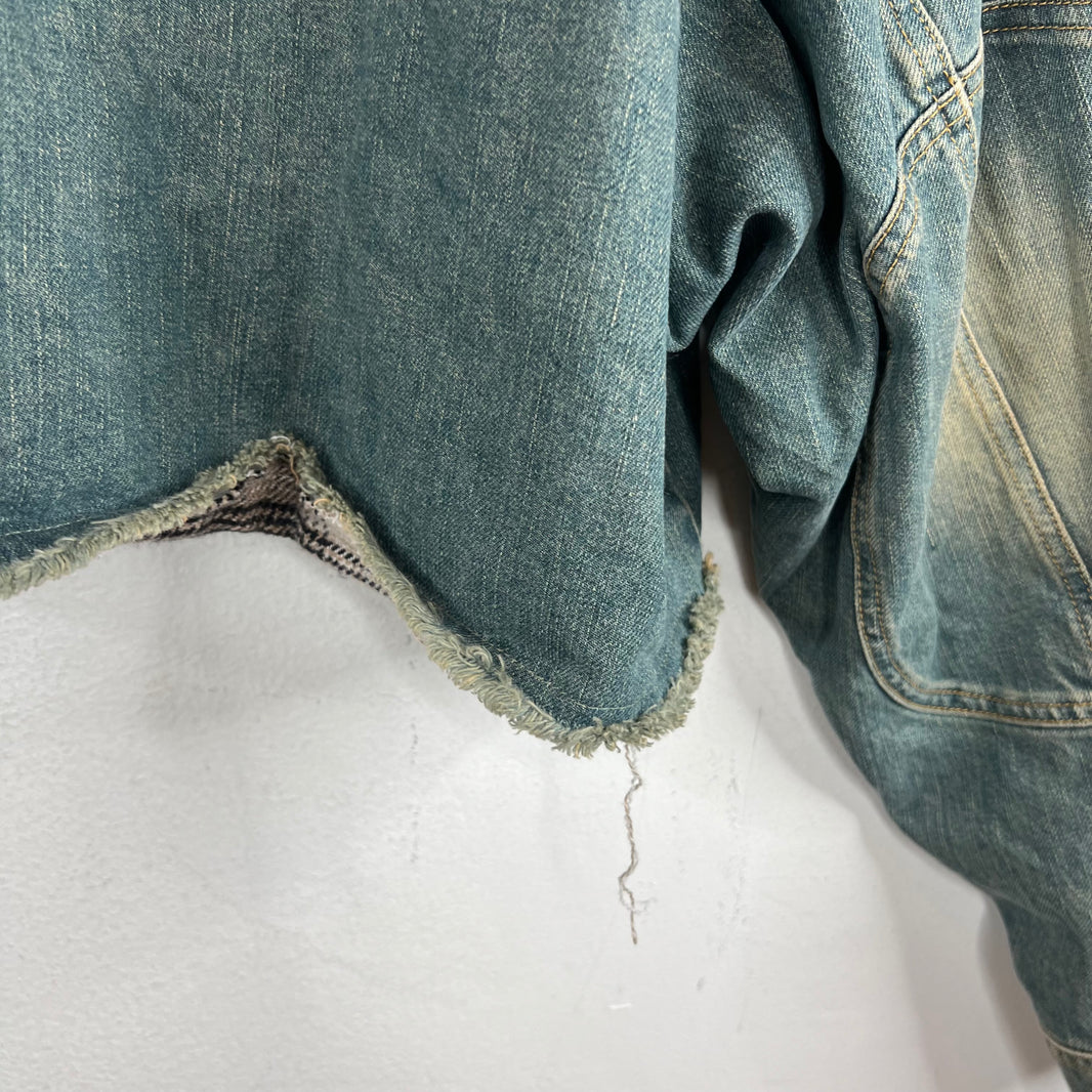 Martine Rose Cropped D-Ring Denim Jacket