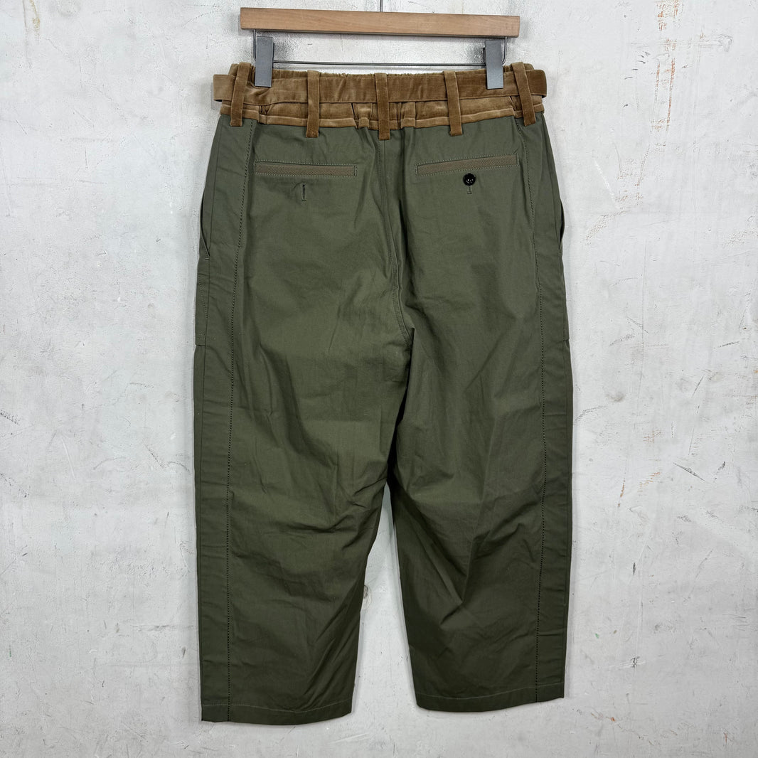 Sacai Velour Belted Capris