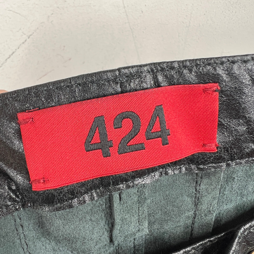 424 Paper Leather Pants