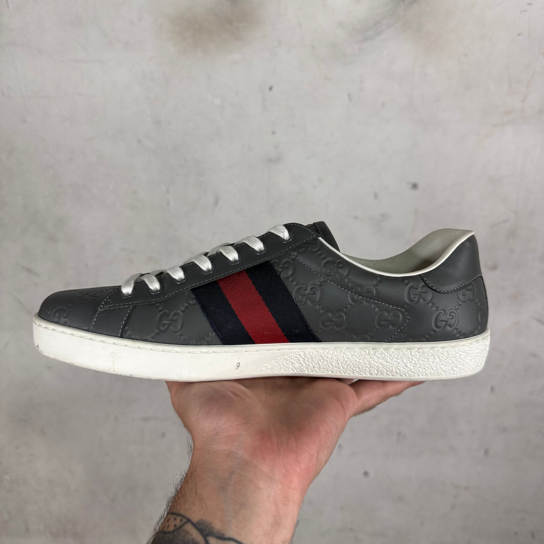 Gucci Grey Embossed Monogram Aces