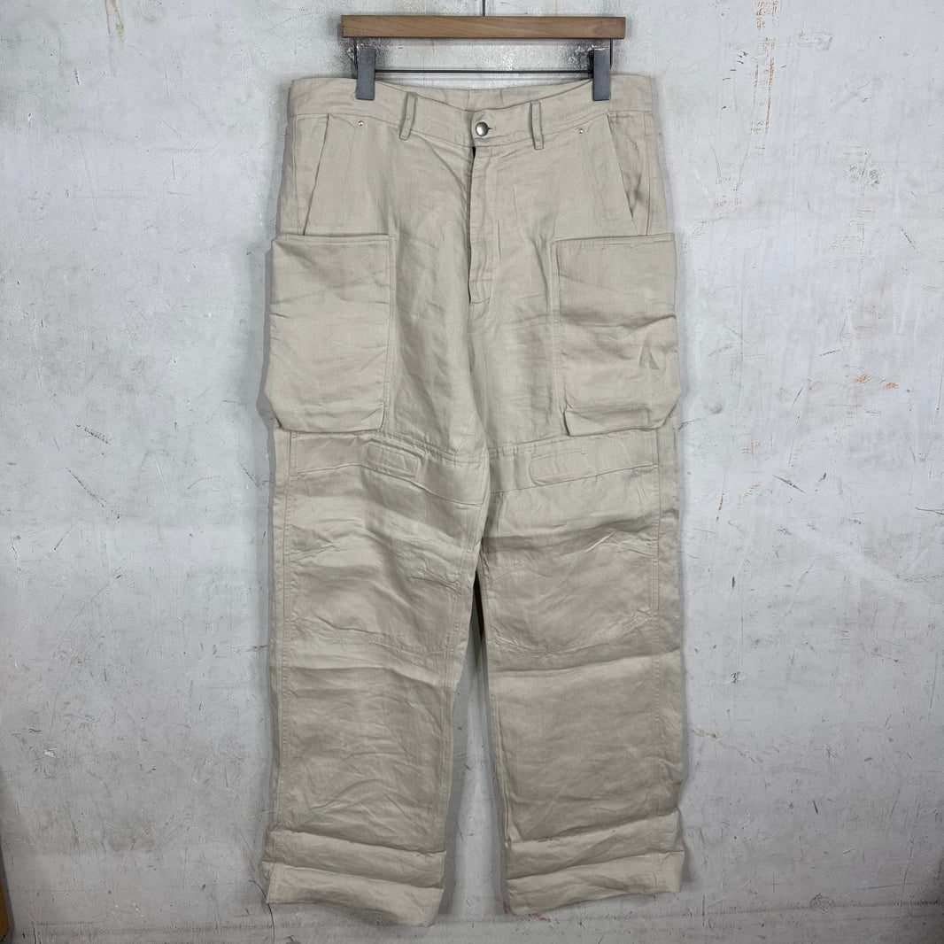 Rick Owens Hollywood Beige Linen Stefan Cargos