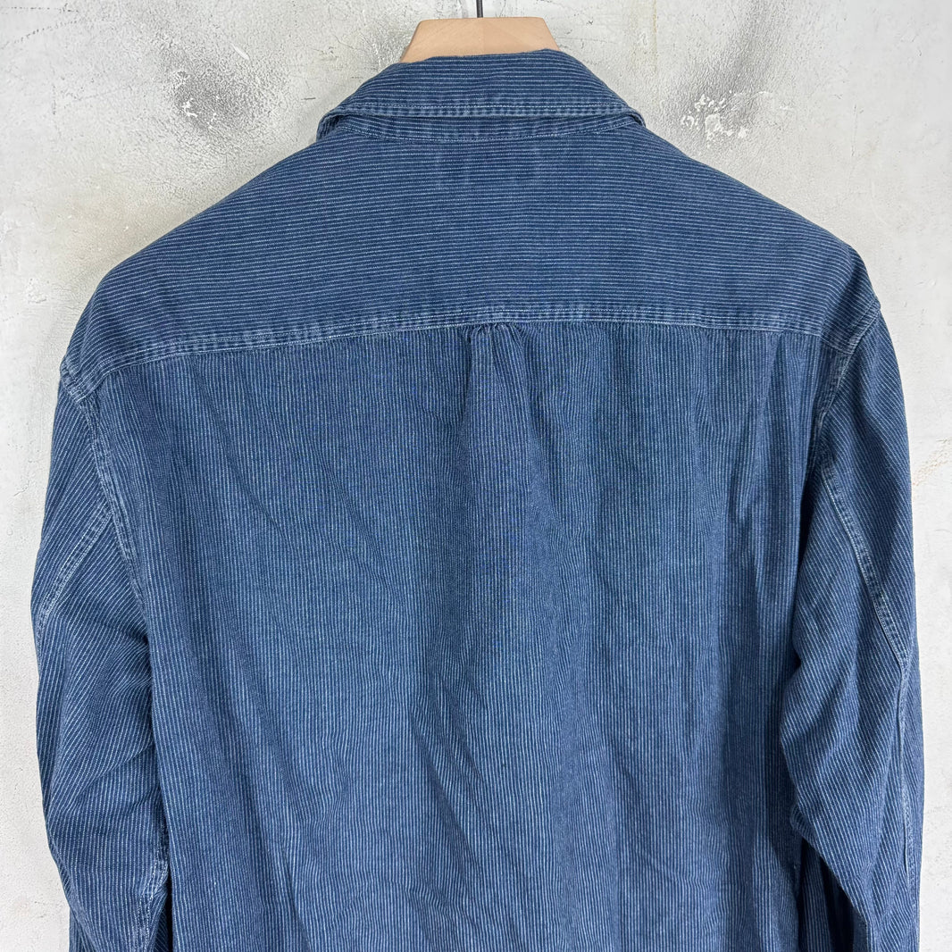 RRL Pinstriped Double Pocket LS Shirt