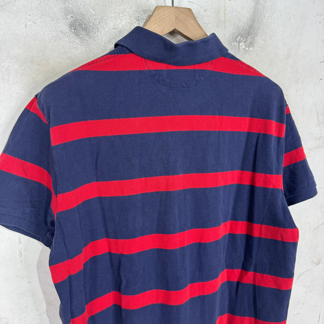 Ralph Lauren Navy/Red Striped Crested Big Pony Polo