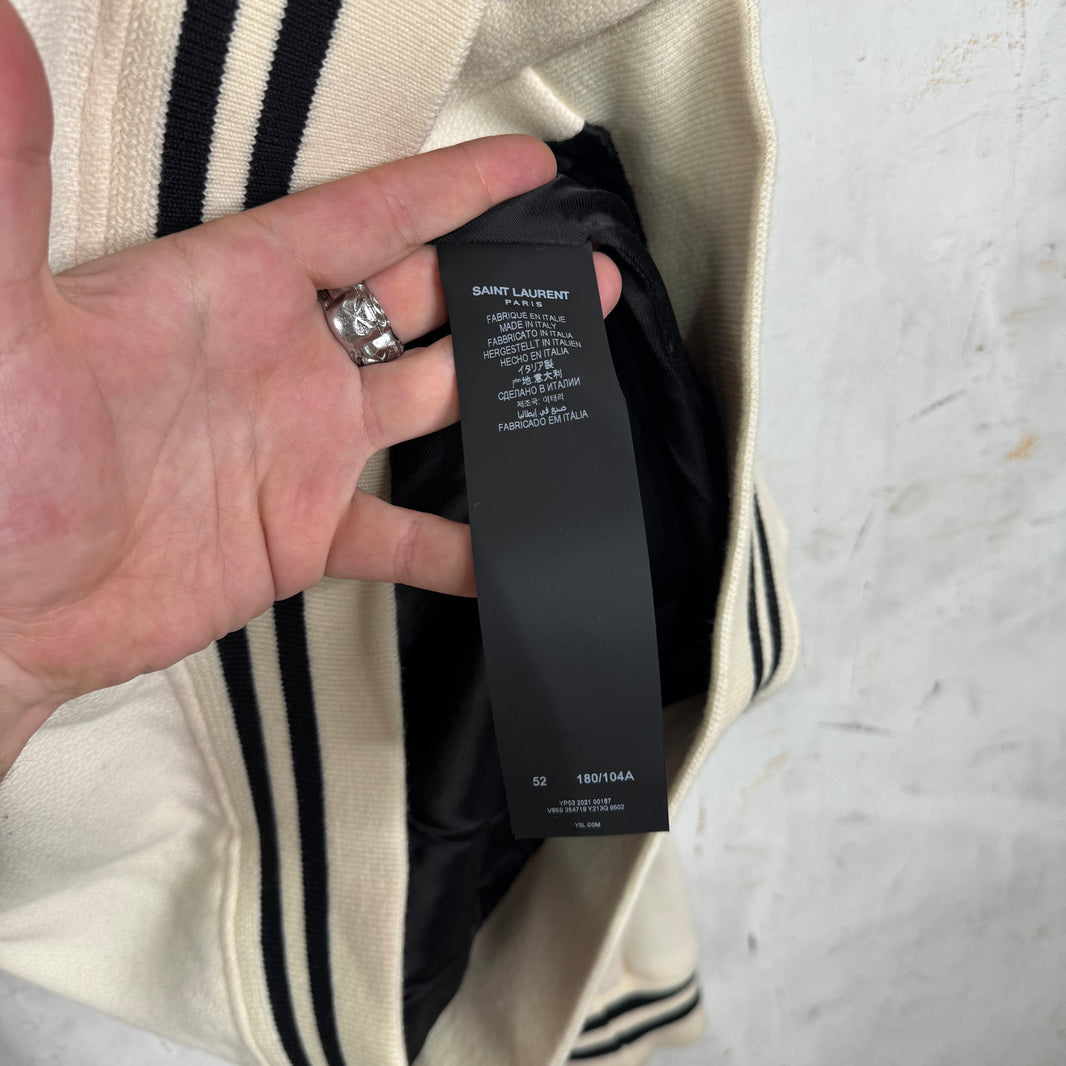 Saint Laurent Cream/Black Teddy Jacket