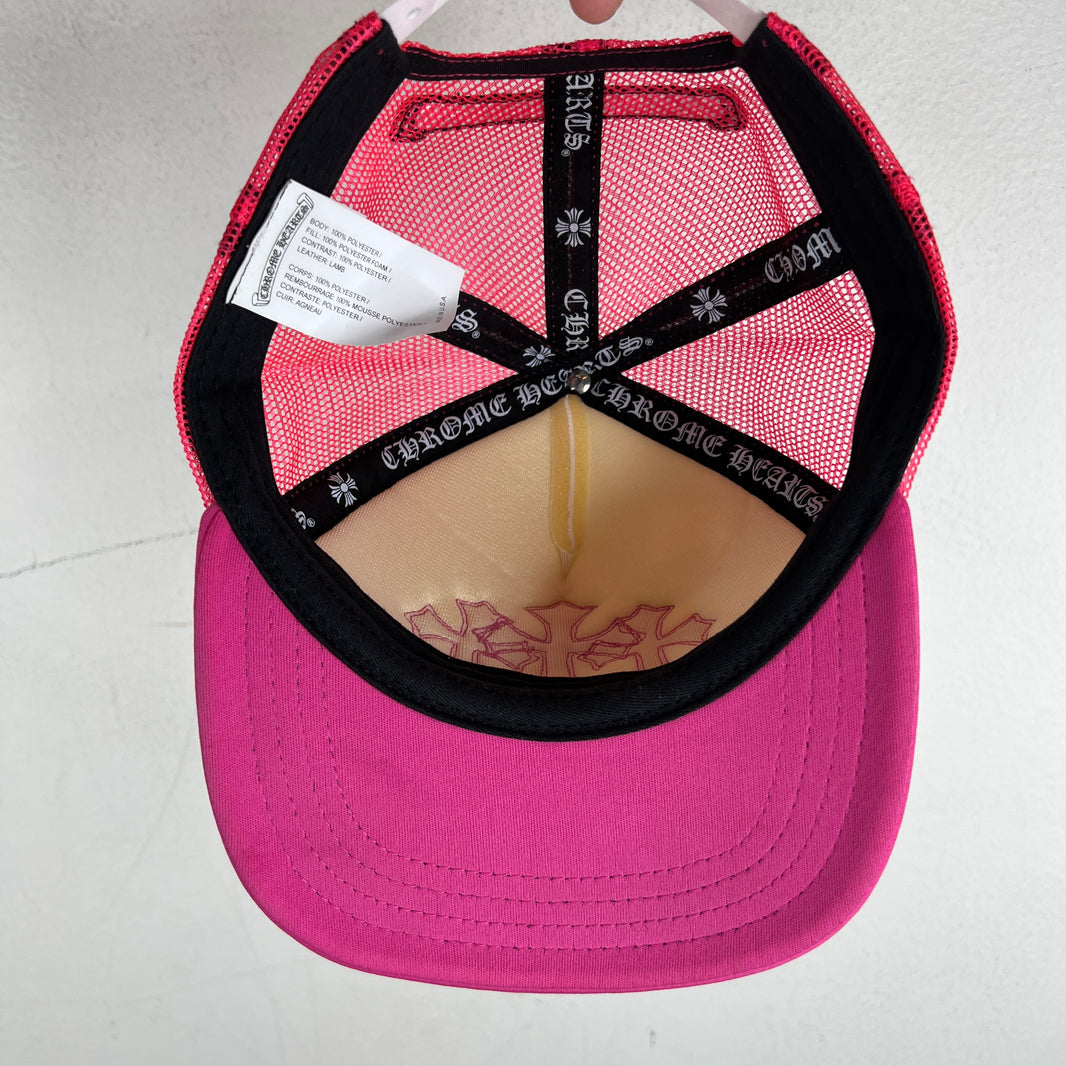 Chrome Hearts Pink Cemetery Triple Cross Hat
