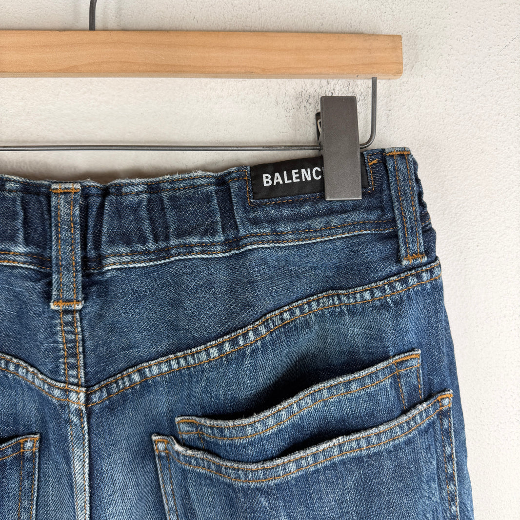Balenciaga Elastic Waist Double Pocket Jeans