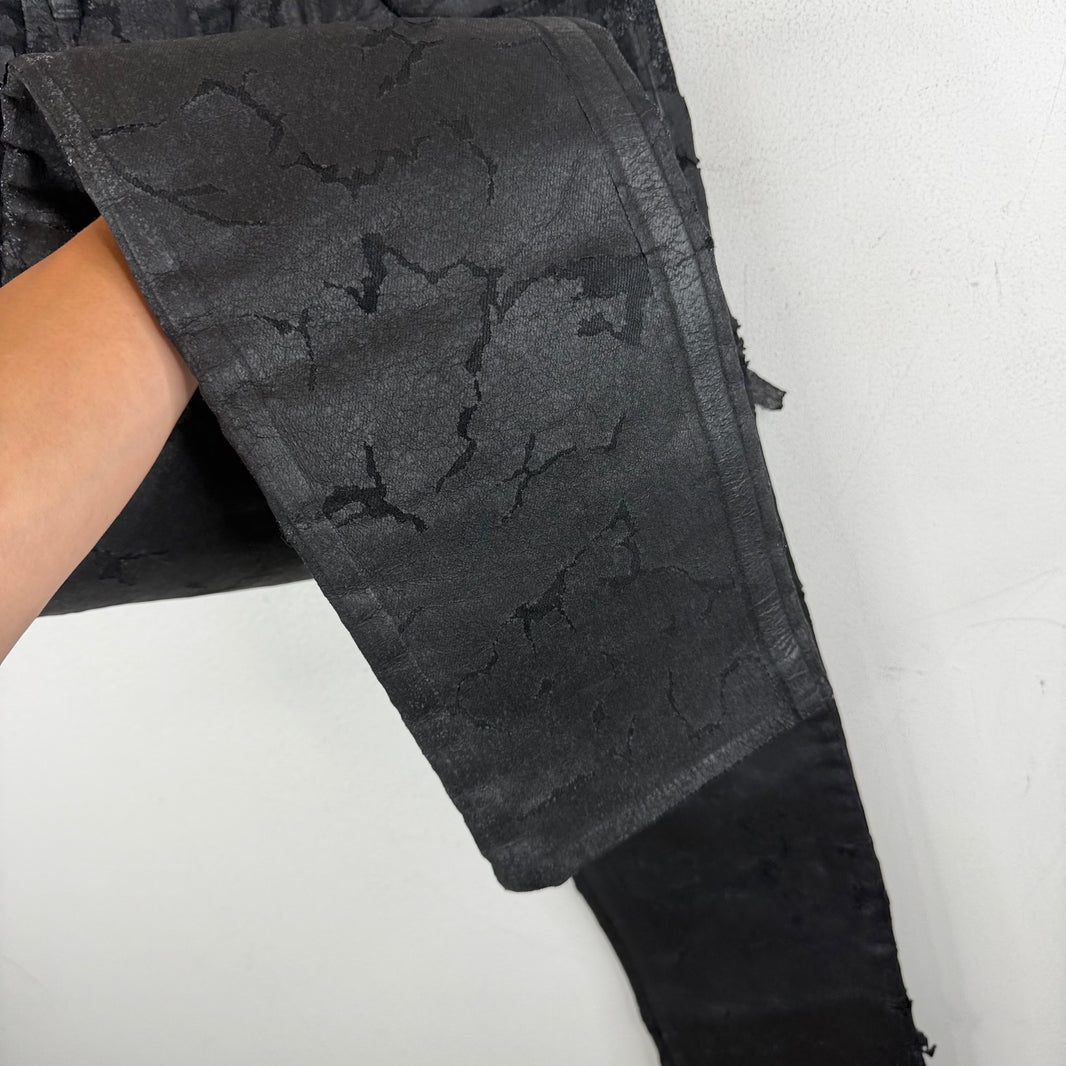 Givenchy Black Cracked Denim Jeans