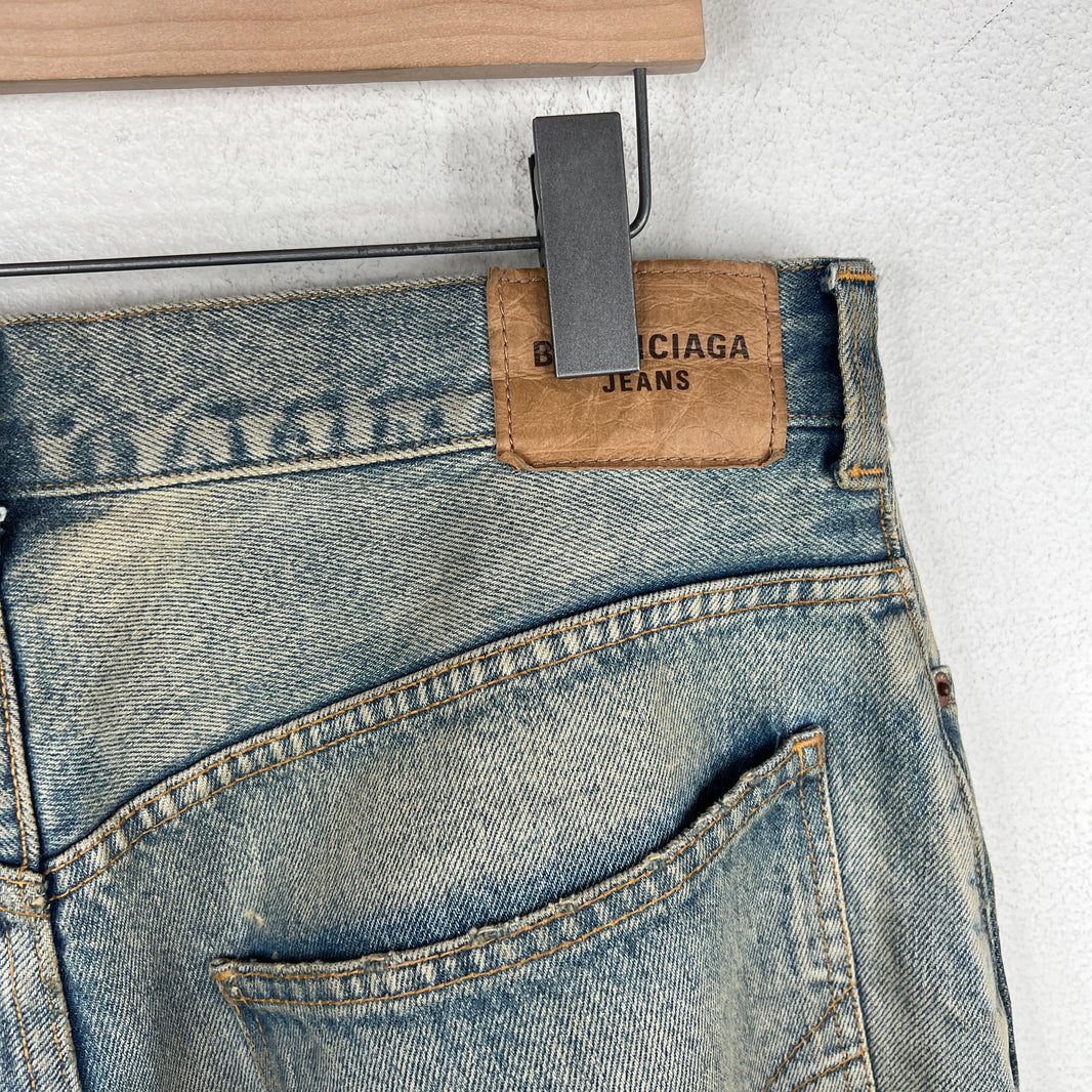 Balenciaga Waxed Baggy Jeans