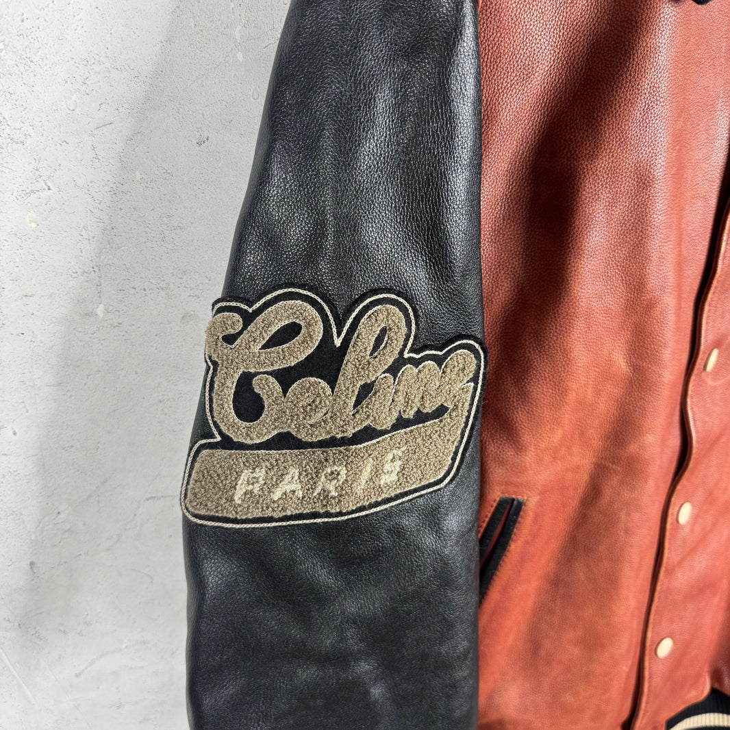 Celine Chenille Patched Leather Varsity
