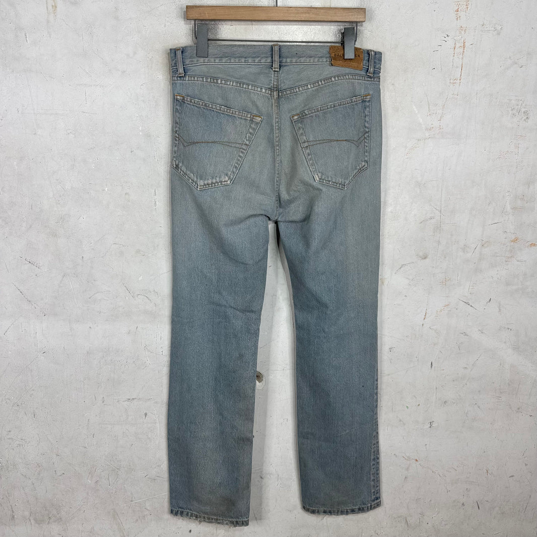 Balenciaga Smoked Muddy Wash Straight Legged Jeans