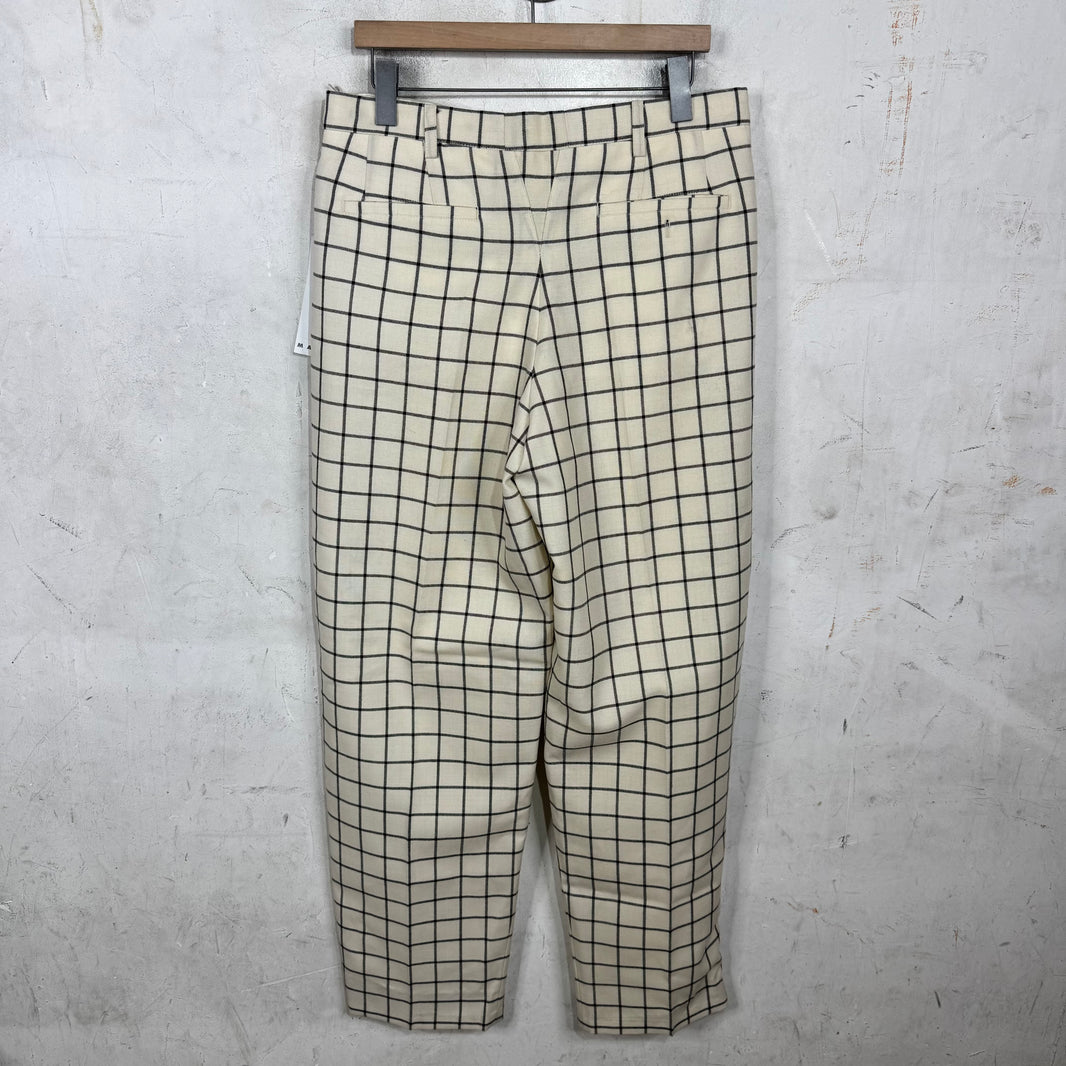 Marni Loose Beige Plaid Trousers