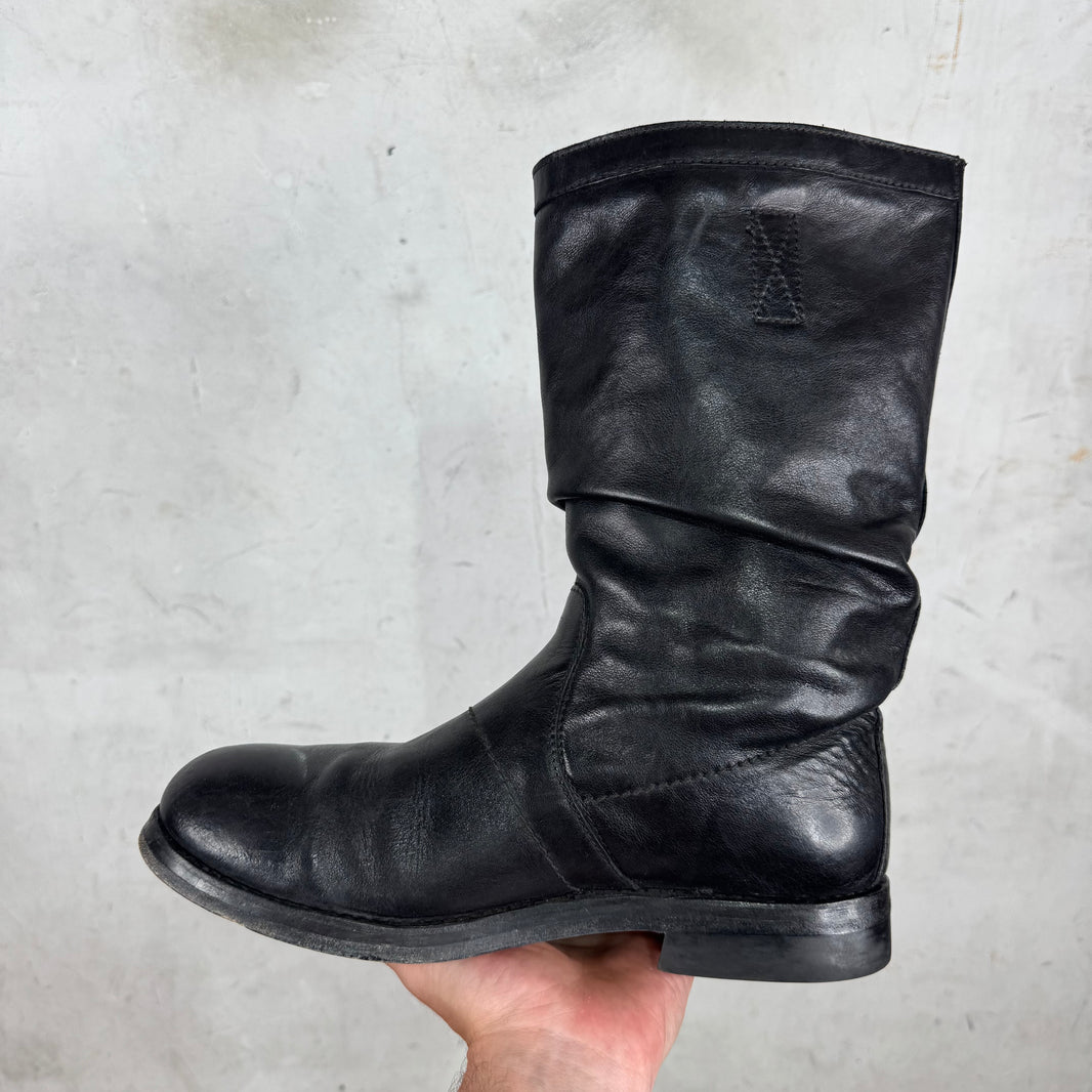 Dirk Bikkemberg Black Leather Pull On Boots