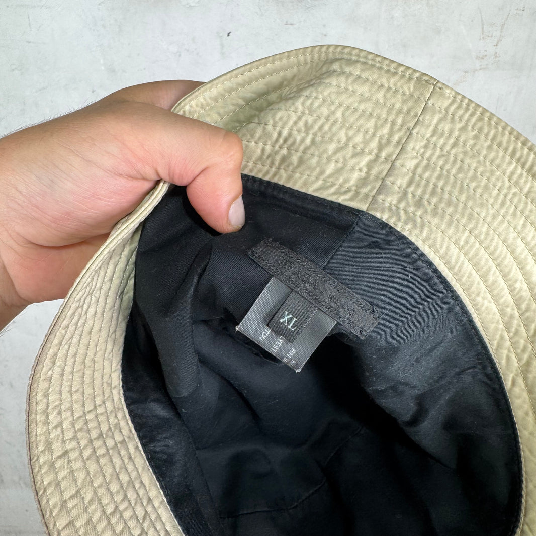 Prada Beige Red Bar Bucket