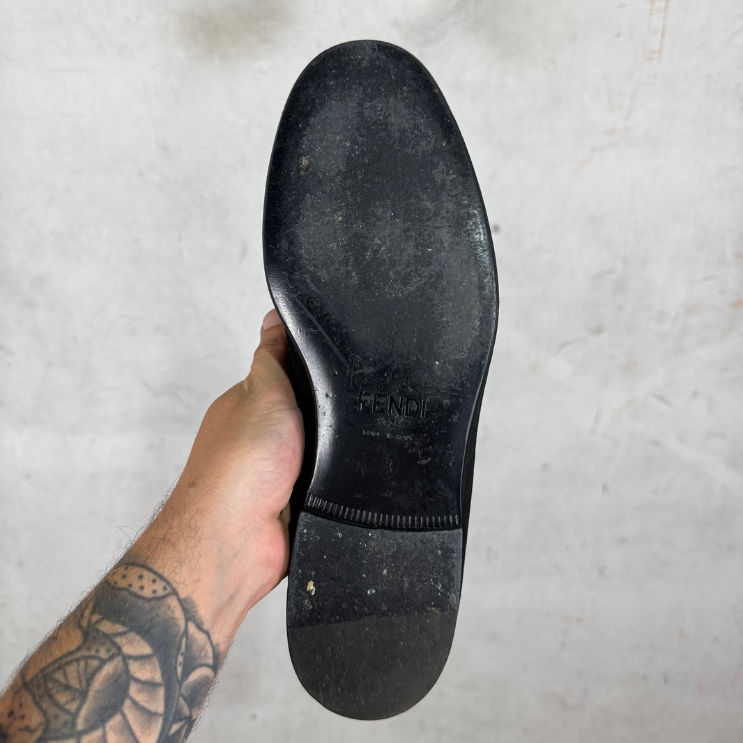 Fendi Monster Suede Loafers