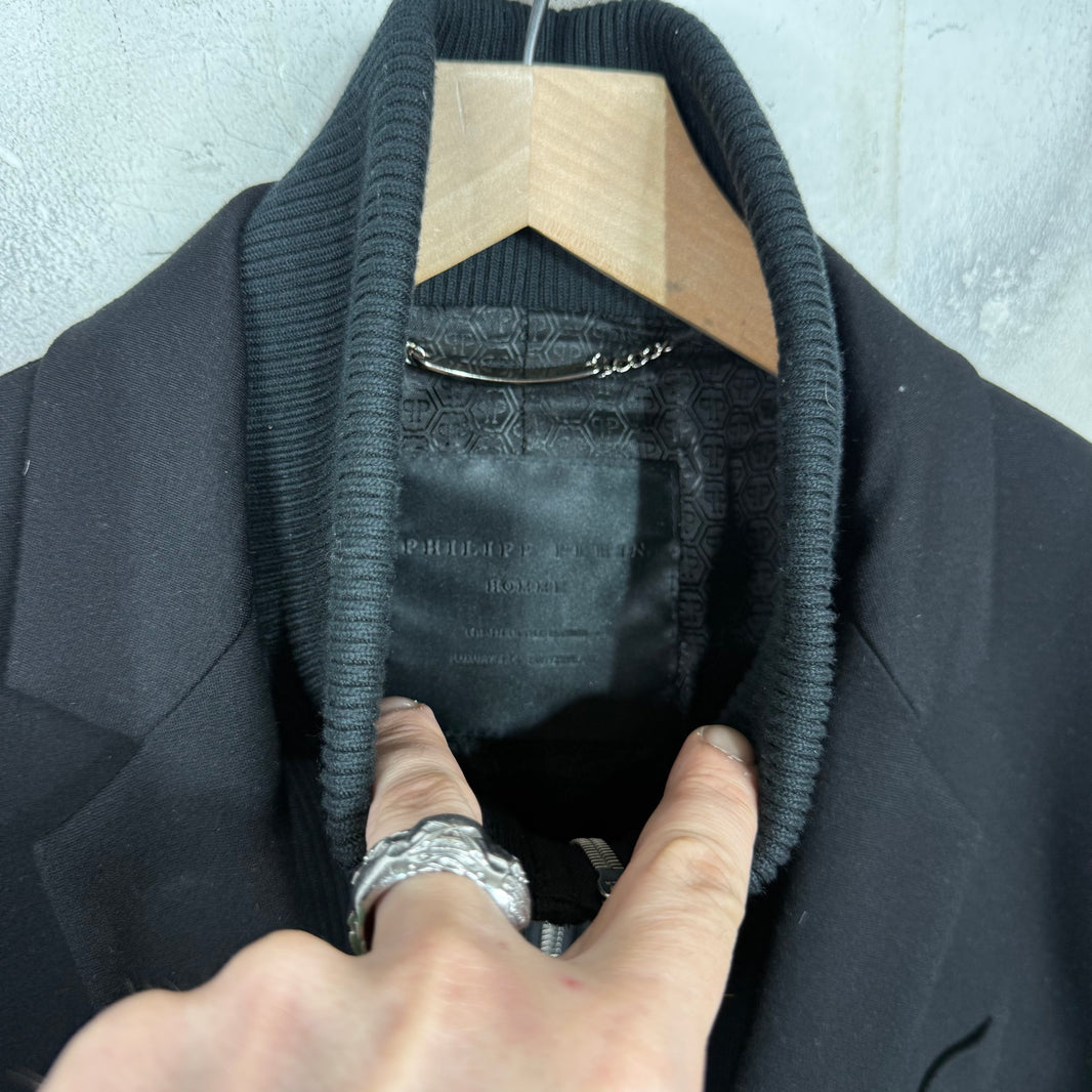 Philipp Plein Layered Knit Blazer Jacket