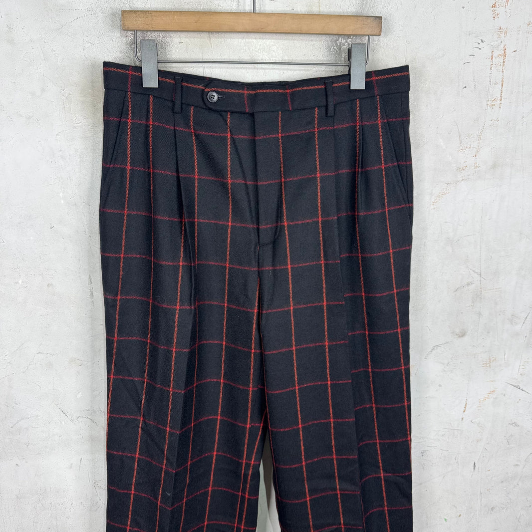 Gucci Plaid Wool Trousers