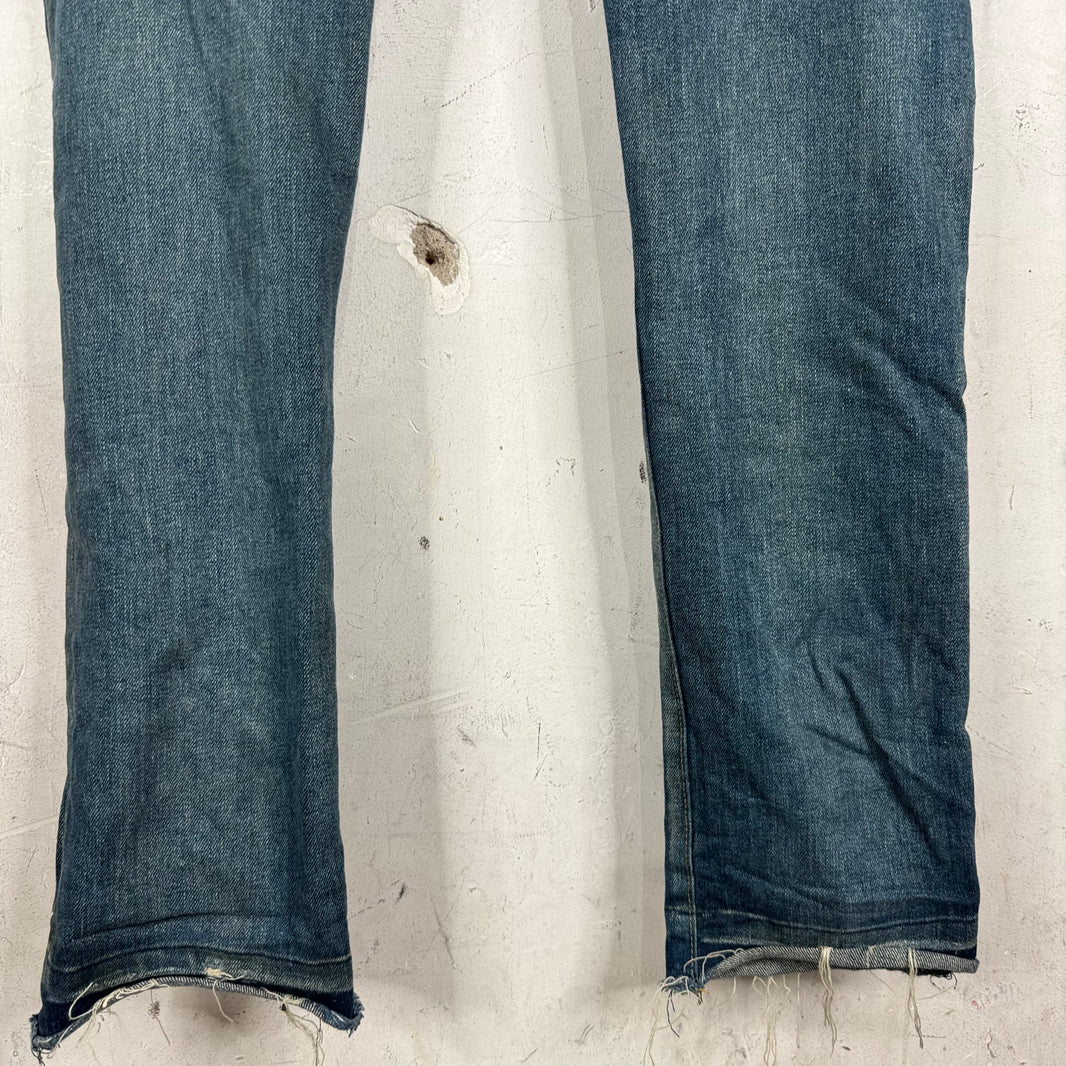 Balmain Medium Wash Biker Jeans