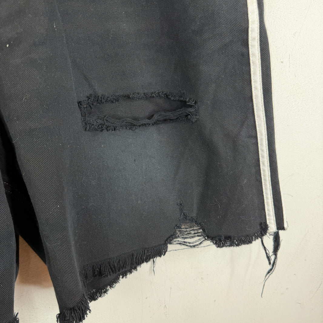 Balenciaga Adidas Black Distressed Shorts