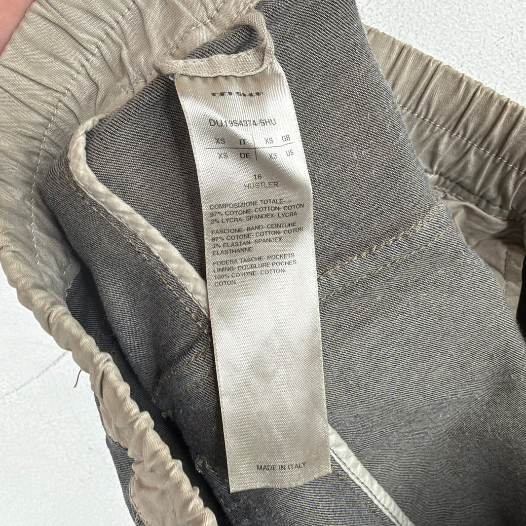 DRKSHDW Long Drawstring Hustler Denim Trousers