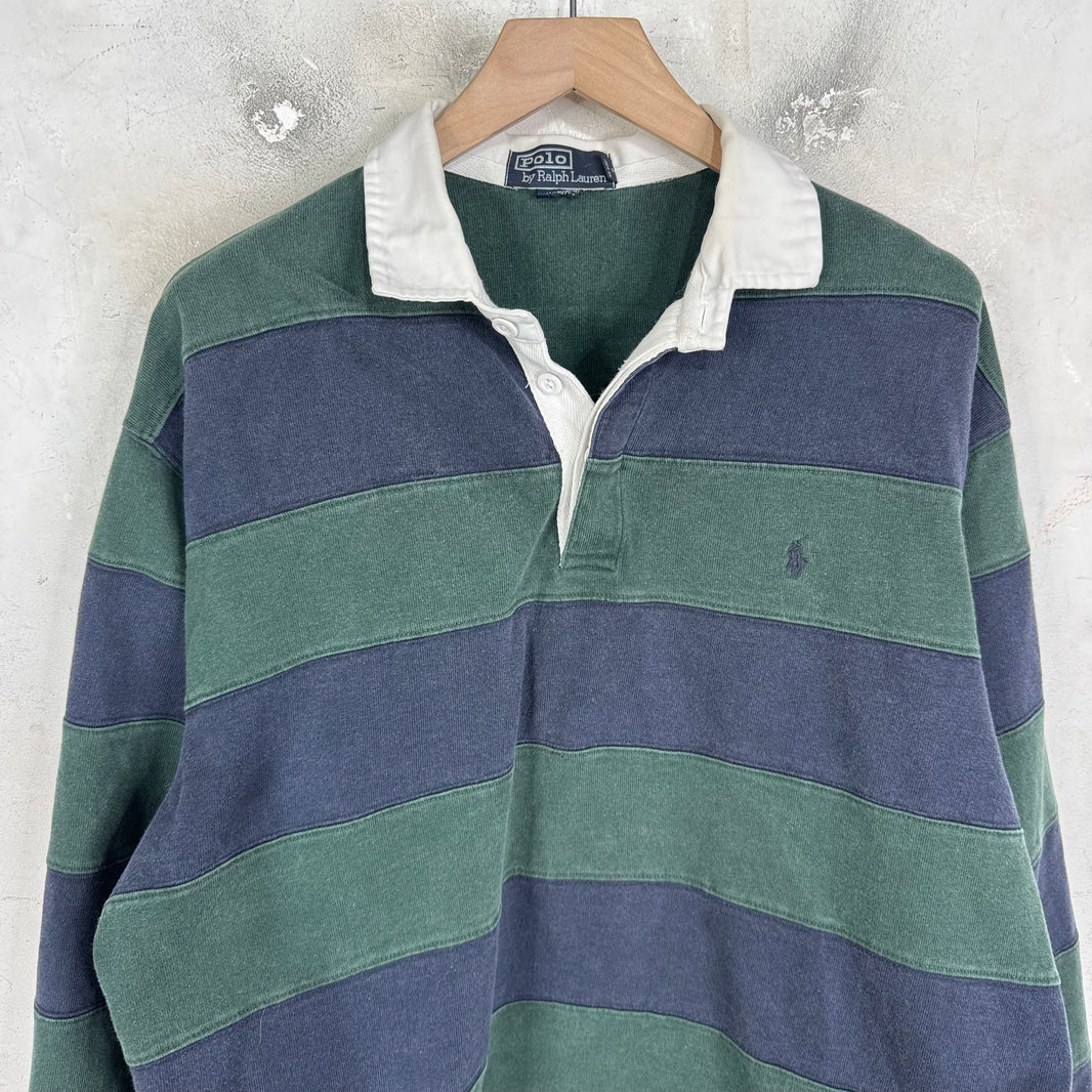 Ralph Lauren Green/Navy Striped Rugby
