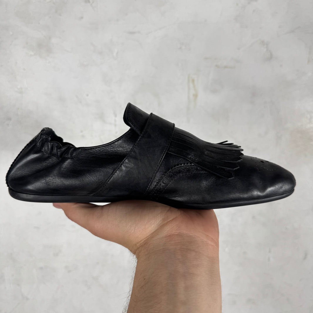 Prada Shuffle Fringed Monk Strap Shoes